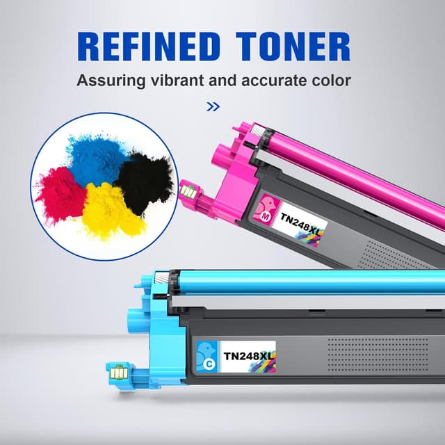 Detalle de Q-image TN248XL – Pack 4 cartouches de toner compatibles pour Brother TN248 XL