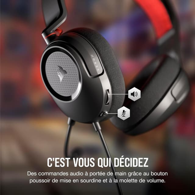 Thumbnail 6 de Corsair HS35 v2 Carbon wired gaming headset