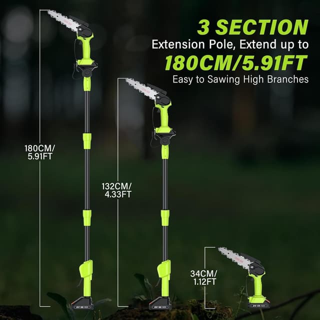 Thumbnail 1 de Cordless Pole Saw 12.47Ft 2-in-1