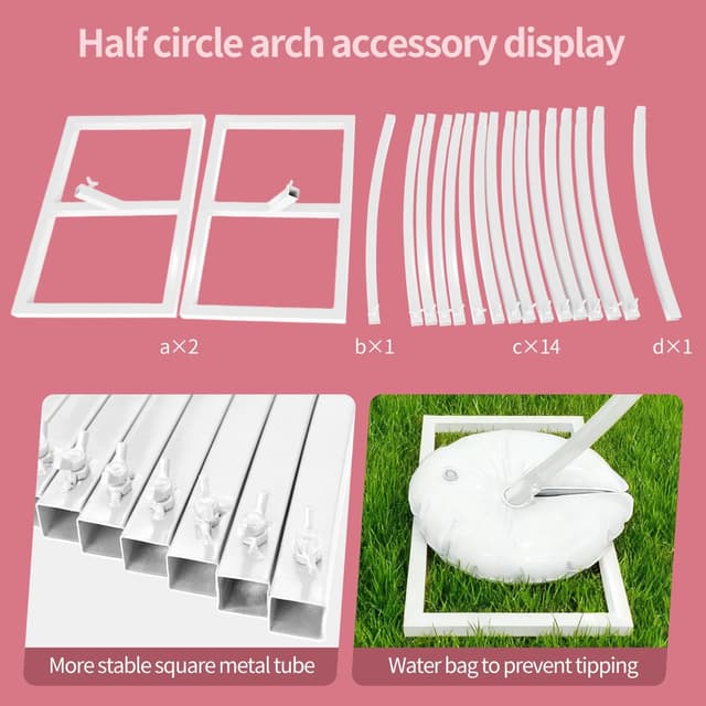 Detalle 2 de Fiita 7.9x9.2 FT Round Wedding Arch