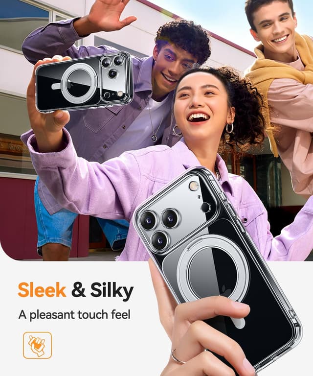 Thumbnail 6 de CANSHN iPhone 17 Pro Ständer Hülle mit 360°