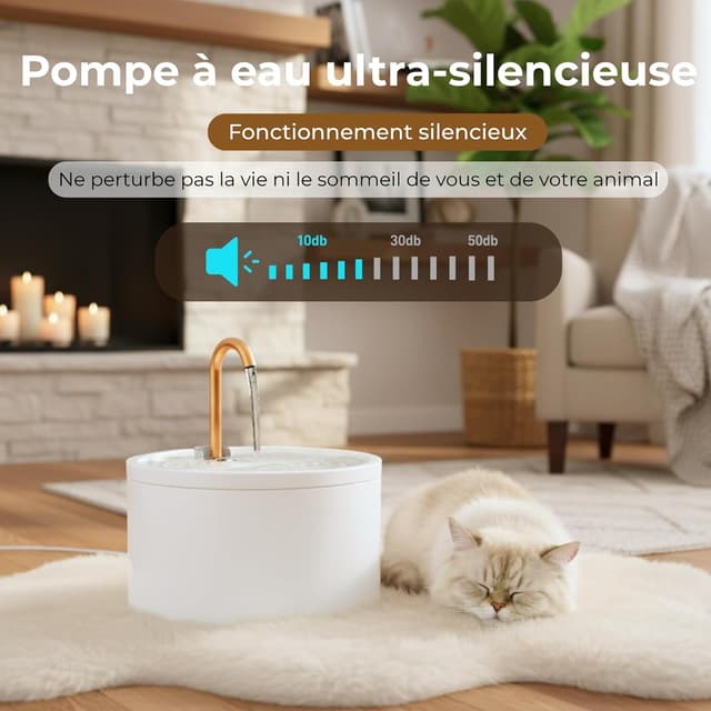 Detalle de Fontaine à eau chat céramique 2,1 L élégante 🐾