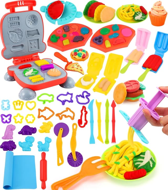 Detalle de Ophy Dough Tools Kit 54-piece playset for kids
