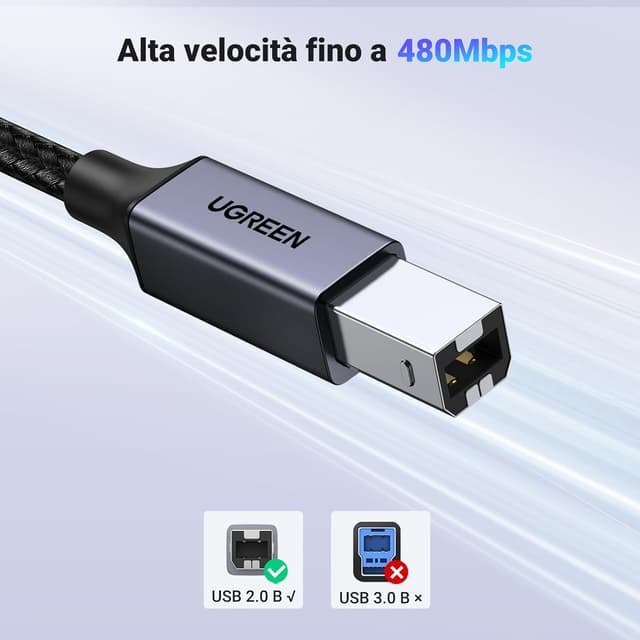 Detalle 2 de UGREEN Cavo stampante USB C 1 m