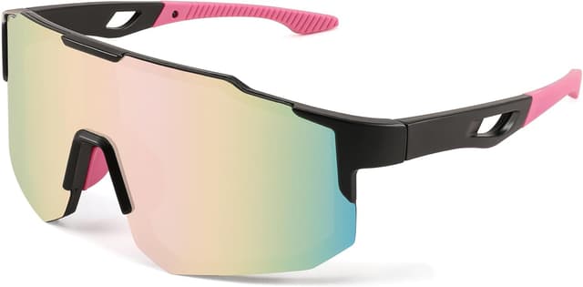 Detalle de FEISEDY Sport Sonnenbrille für Fahrrad, MTB & Rennrad – UV400, verspiegelte Gläser (B2388)