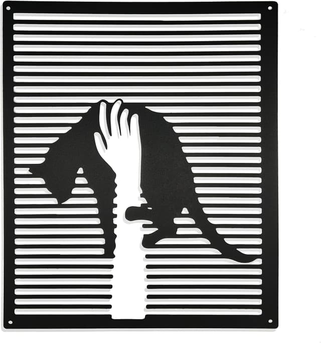 Imagen de Black Metal Cat Wall Art 16"x12 en OfertitasTOP