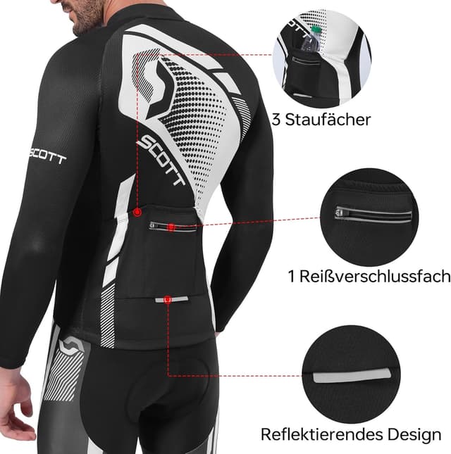 Detalle de Radtrikot-Set Herren mit 5D Polster