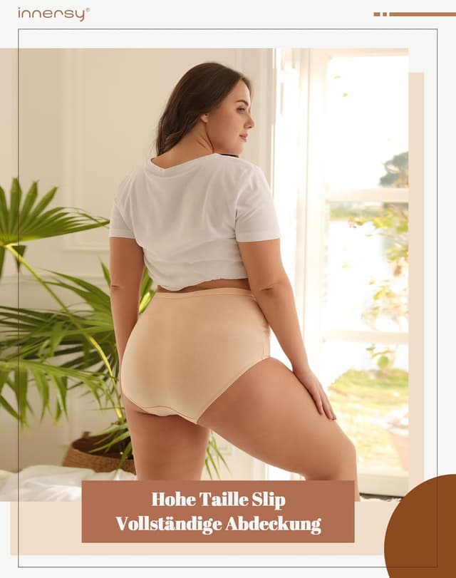 Detalle de INNERSY Unterhosen Damen 5er Pack 🩲