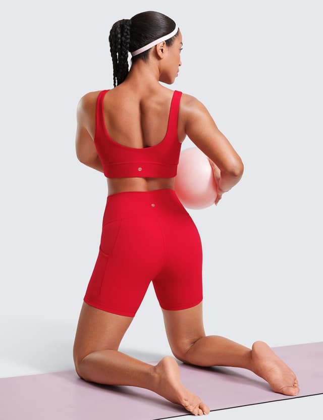 Detalle de CRZ YOGA Donna Butterluxe: shorts da allenamento con vita alta e tasche laterali (cucitura interna 13–20 cm)