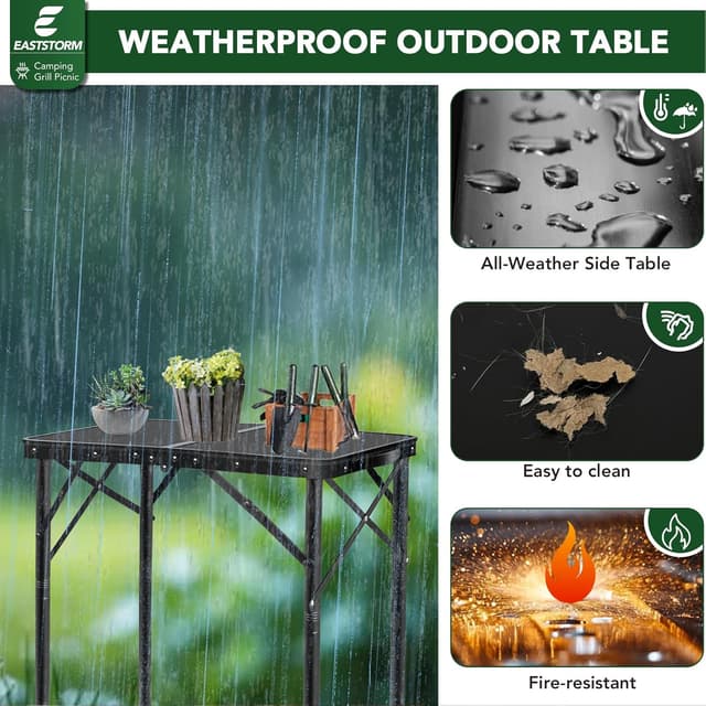 Detalle 2 de Campingtisch Klappbar 60x40 cm mit 3 Höhen