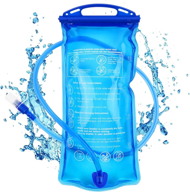 Detalle de flintronic 2L BPA-free Hydration Bladder with insulated tube (leak-proof replacement reservoir)