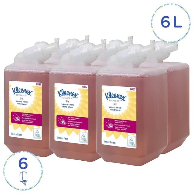 Detalle 2 de Kleenex Botanics Joy 6387 Jabón espuma lujo 1 L
