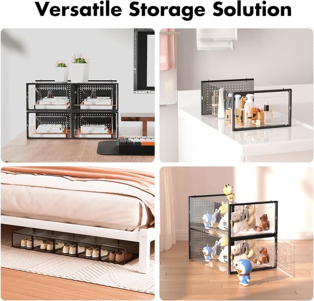 Detalle de Foluck Shoe Storage Box 15-Pack for Sneakers