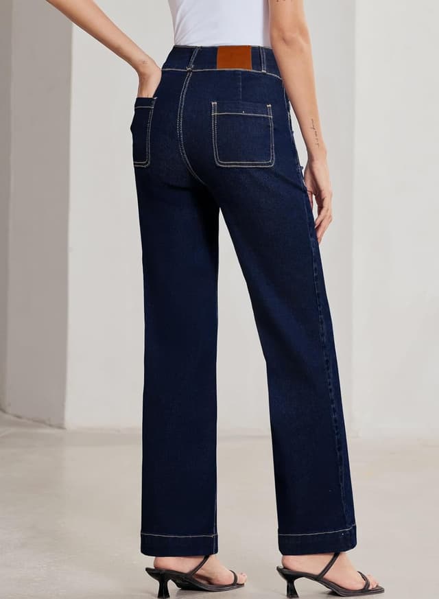 Detalle 2 de Sidefeel Wide Leg High Waisted Jeans