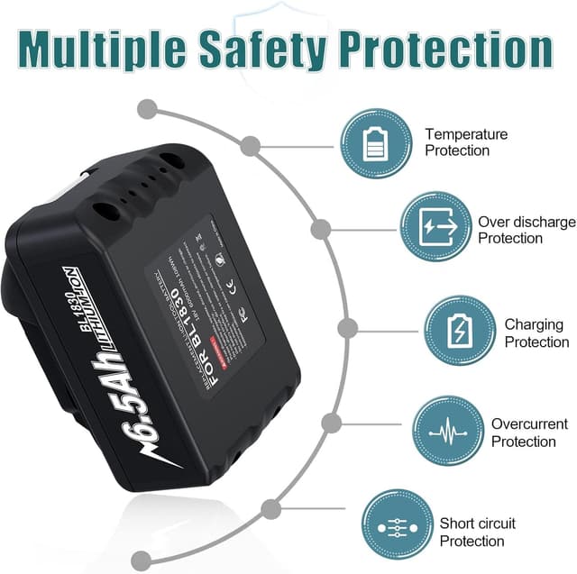 Thumbnail 6 de Ersatzakku 18 V 5,5 Ah kompatibel mit Makita BL1830