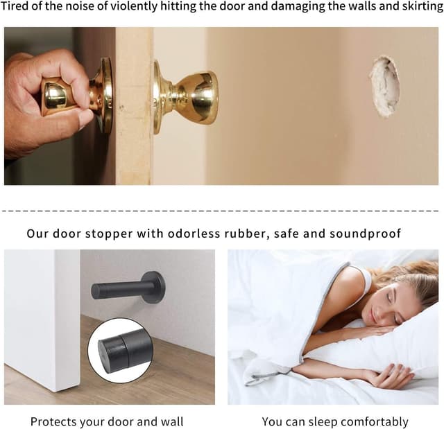 Detalle de DOKU 3.5 Inch door stop, 3 pack