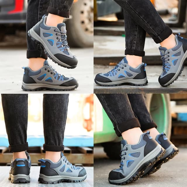 Detalle 2 de ISOOUS Sicherheitsschuhe für Herren & Damen – leichte Arbeitsschuhe mit Stahlkappe, atmungsaktiv und schusssicher gegen Durchtritt