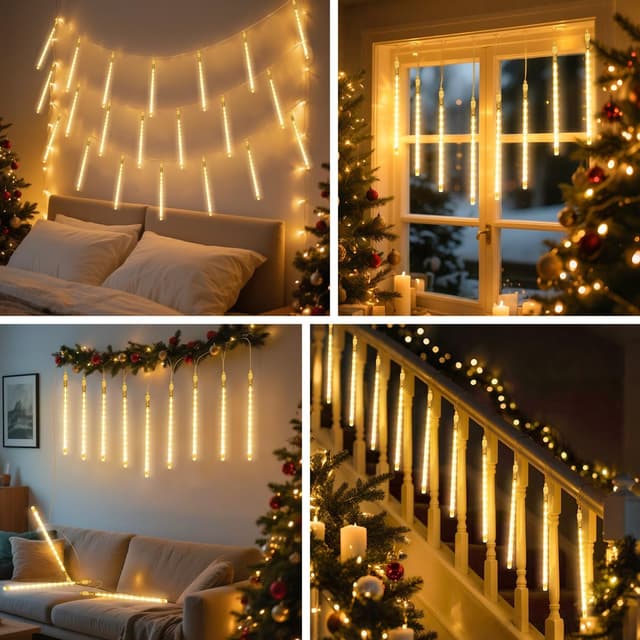 Thumbnail 5 de Aigostar Luci Natale Pioggia di Meteore 192 LED