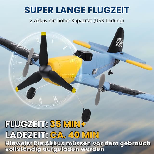 Detalle 1 de Henakmsl BF109 RC Flugzeug 3-Kanal