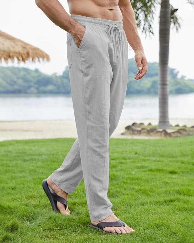 Detalle 2 de NANAMEEI pantalon coton lin homme yoga