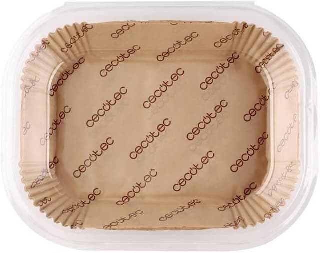 Detalle de Cecotec Cecofry TwinBucket : lot de 150 papiers silicone pour friteuse à air chaud (format 24 x 18 cm)
