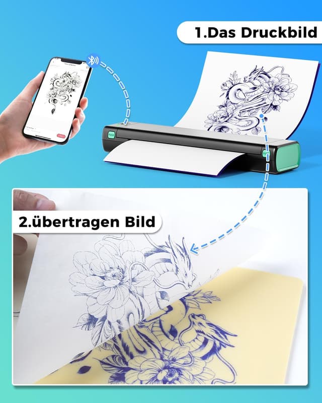 Thumbnail 3 de Phomemo M08F Tattoo Drucker 1200 mAh 🖨