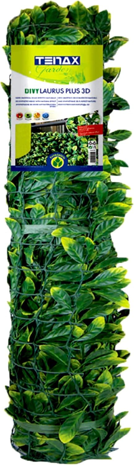 Detalle de TENAX Divy 3D Plus Laurus siepe sintetica 1x3 m con rete in plastica