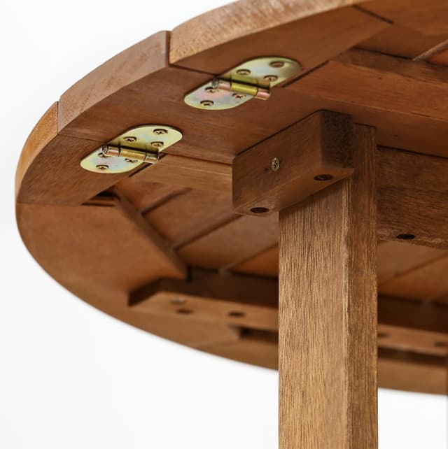 Thumbnail 4 de Furinno Tioman Mesa Redonda de Madera para Patio 🌳