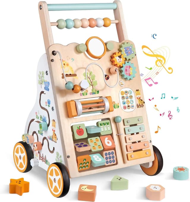 Imagen de Wooden Baby Walker with Wheels en OfertitasTOP
