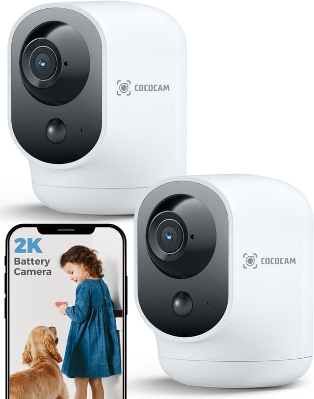 Imagen de COCOCAM 2PCS 2K Telecamera WiFi interna 5200mAh con AI e PIR en OfertitasTOP