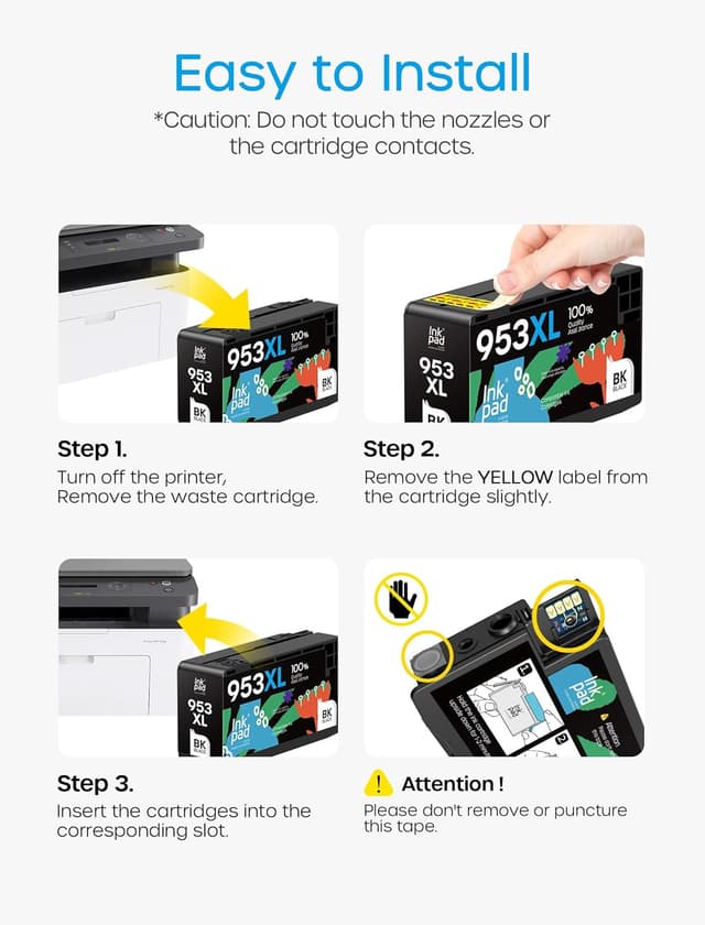 Detalle de iNKPAD 953XL multipack ink cartridges (4-pack) for HP OfficeJet Pro printers