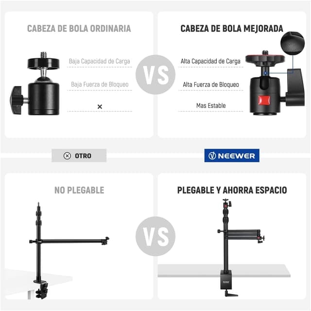 Thumbnail 5 de NEEWER TL253A - Soporte de Mesa Telescópico para Cámara