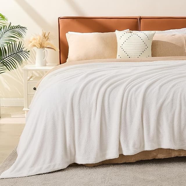 Detalle de EMME Manta Reversible Queen 228x203cm de Algodón y Polar 🌙