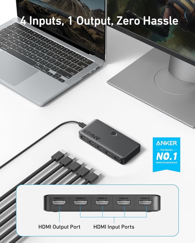 Thumbnail 1 de Anker HDMI Switch 4-in-1 4K@60Hz HDMI splitter