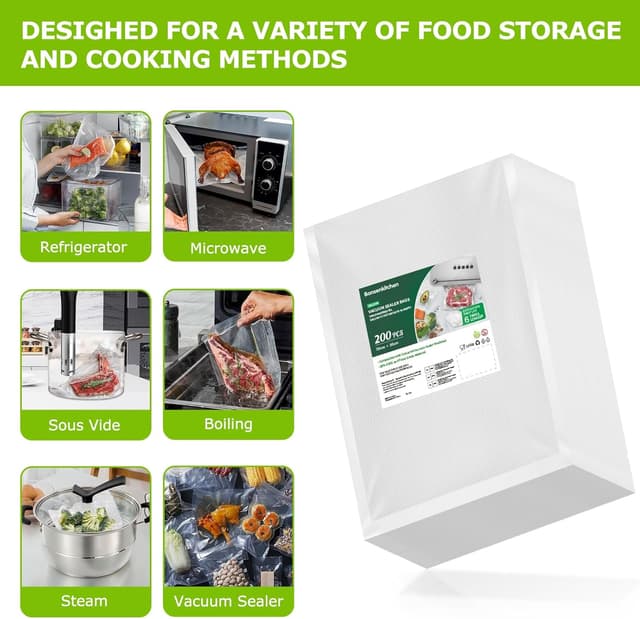 Thumbnail 2 de Bonsenkitchen VB3208 Bolsas de Vacio para Alimentos 🍽