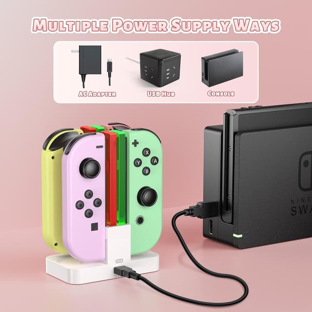 Detalle 1 de Ladestation für Switch Controller 4 Joy-Cons