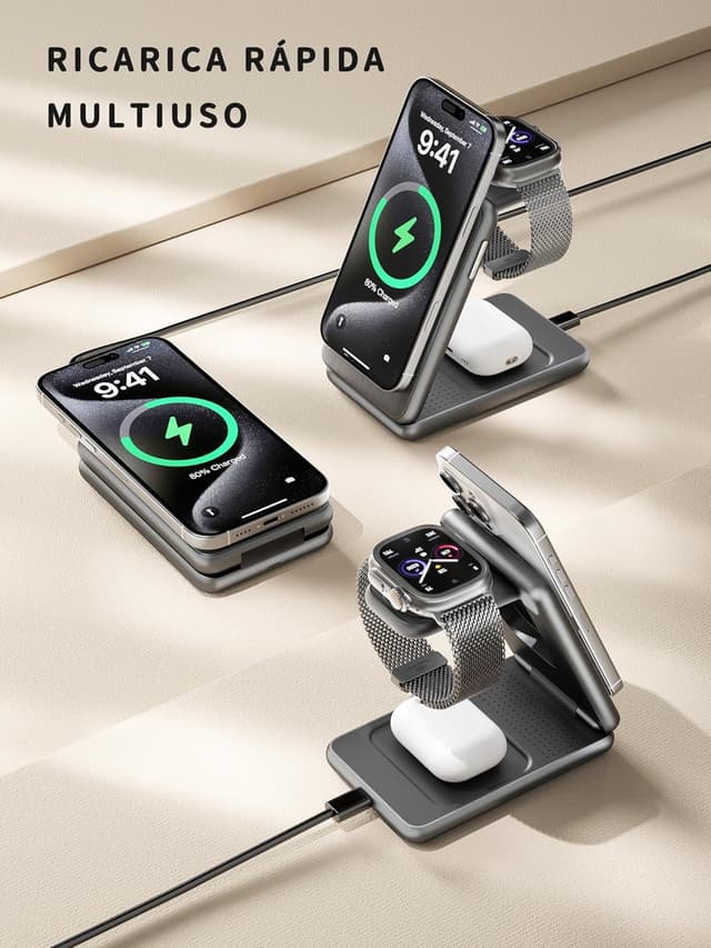 Detalle 2 de tigratigro Cargador inalámbrico 3 en 1 15 W