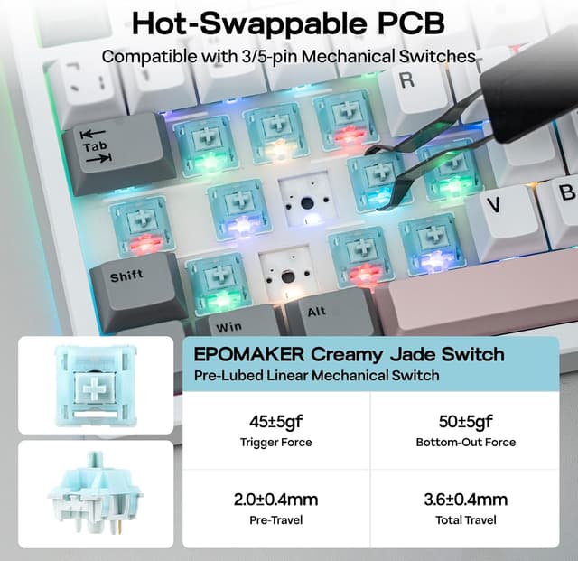 Thumbnail 3 de EPOMAKER TH87 Wireless TKL 10000mAh