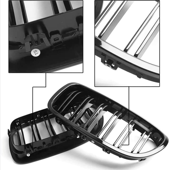 Detalle 2 de TOPTHAN Front-Kühlergrill für BMW 5er F10/F11 (Nieren) glänzend schwarz im M5-Style 2010–2017
