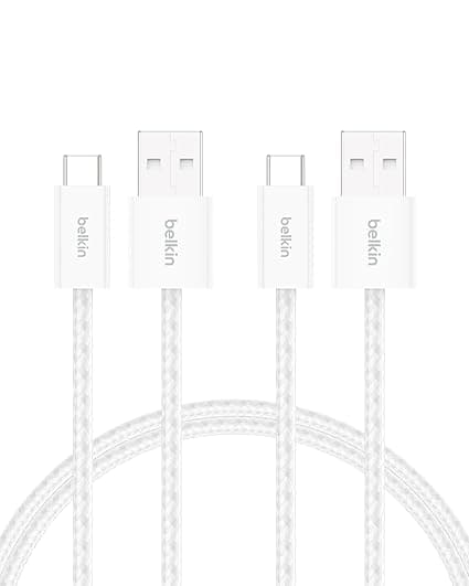Detalle de Belkin Pack 2 Cables Trenzados USB-A a USB-C 1.5m ⚡