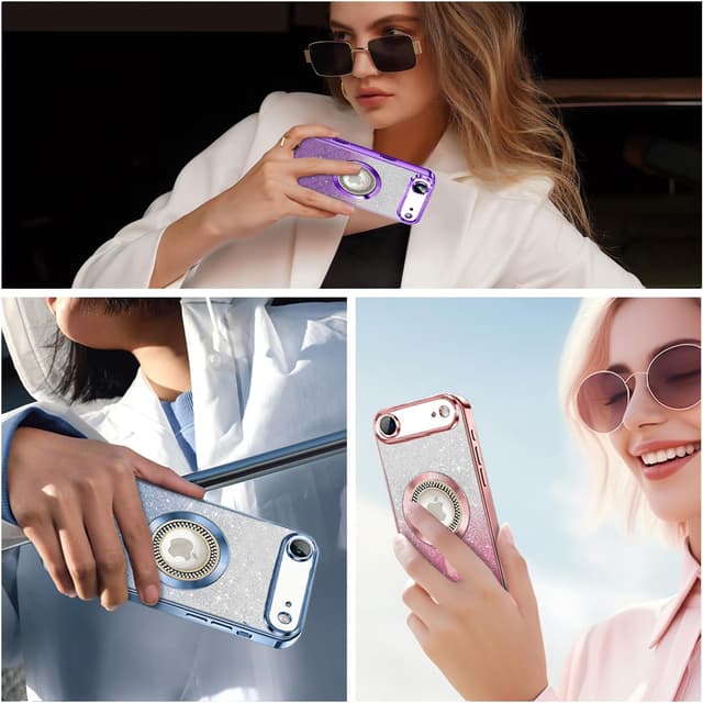 Thumbnail 6 de Misscase MagSafe Glitter Case for iPhone 17 Air (6.5") — Gold, Slim Shockproof Cover with Camera Lens Protector