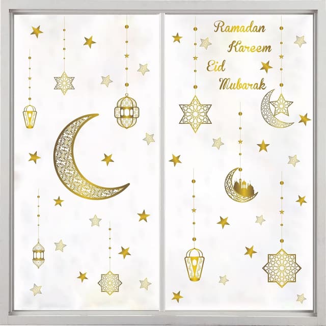 Thumbnail 4 de KAIRNE Ramadan Fensteraufkleber Mond und Sterne đ