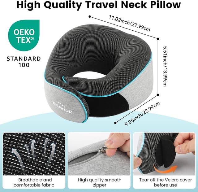 Thumbnail 2 de Teemour Travel Neck Pillow for Airplanes