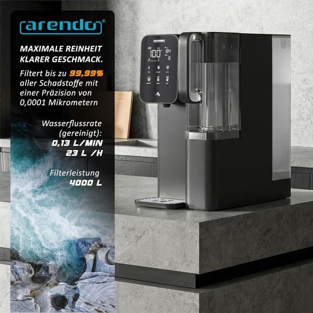 Thumbnail 6 de Arendo Premium Osmoseanlage – 7-stufiges Filtersystem (5+2) mit Heißwasser bis 100 °C
