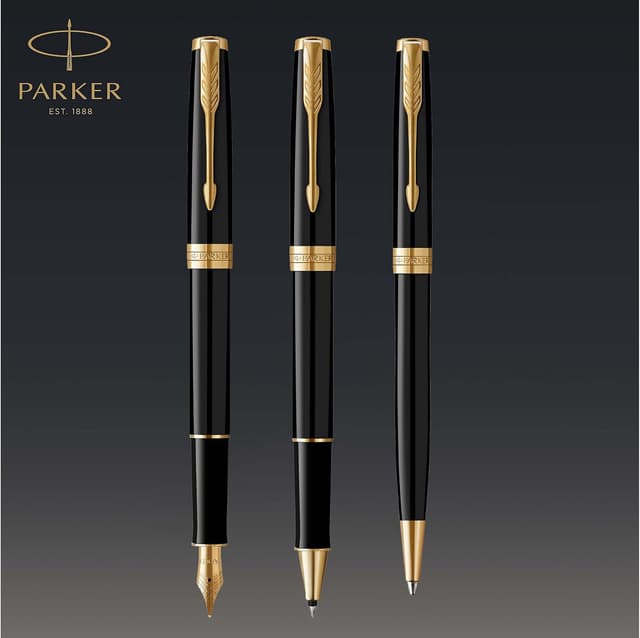 Thumbnail 5 de Parker Sonnet - Bolígrafo roller negro, dorado y elegante ✍️