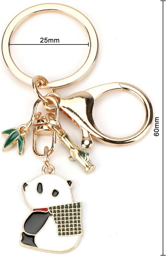 Detalle de OBEISN Cute Schlüsselanhänger Panda – kreativer Auto-Schlüsselanhänger als kleines Geschenk