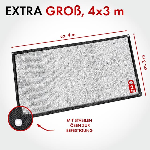 Thumbnail 6 de WALSER Stay Cool rete parasole anti UV e anti calore 3x4 m 31095