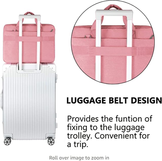 Thumbnail 6 de LANDICI Laptop Bag Case for 17–17.3 inch laptops (Waterproof, slim messenger bag) – Pink