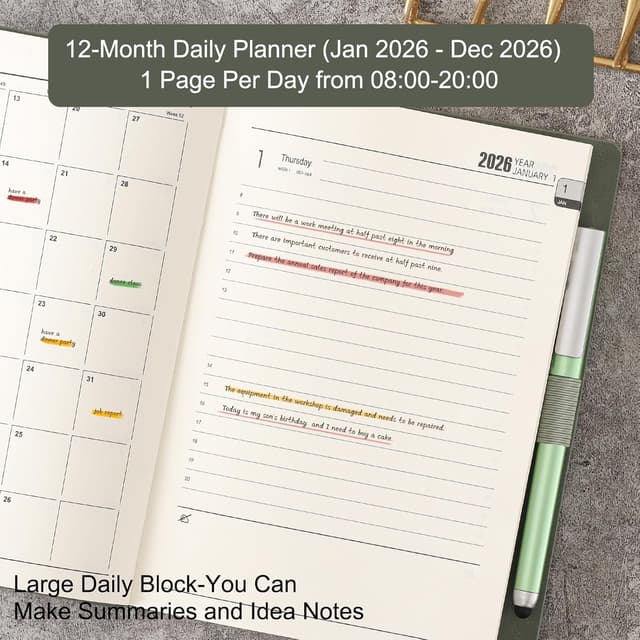 Detalle de Agenda académica 2026 A5 día por página