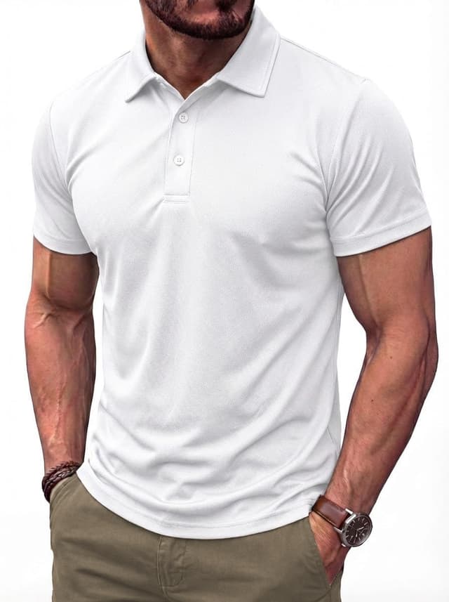 Detalle 2 de Polo sportiva traspirante a maniche corte